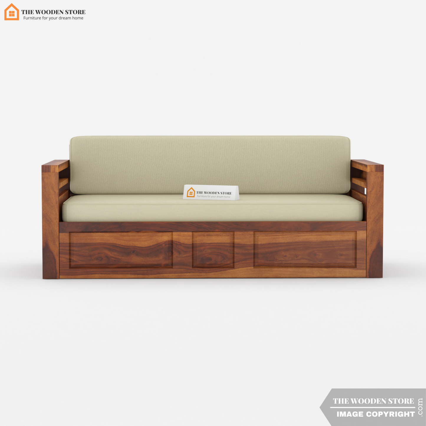 Casper Sofa Cum Bed (Queen Size, Honey Finish)