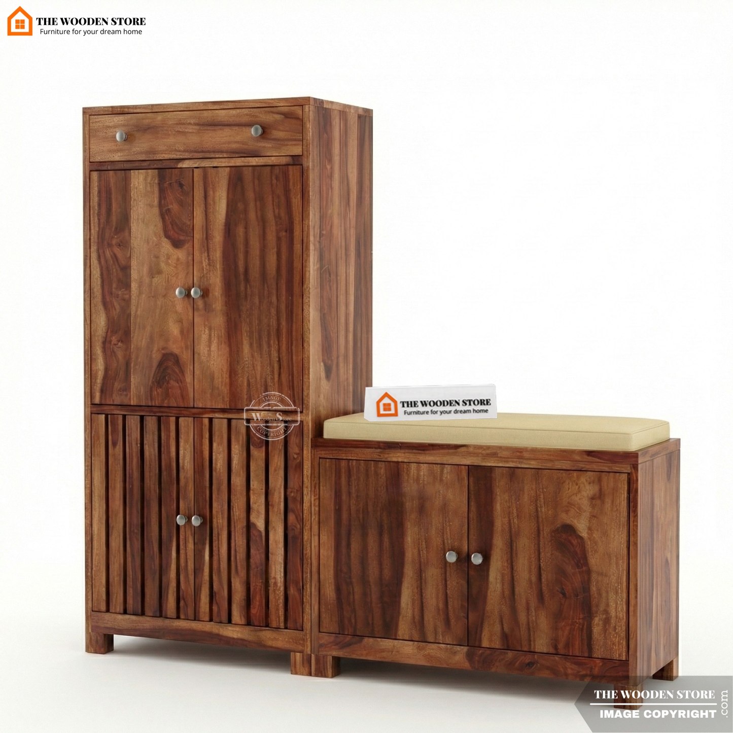 Arney Shoe Rack (Honey Finish)