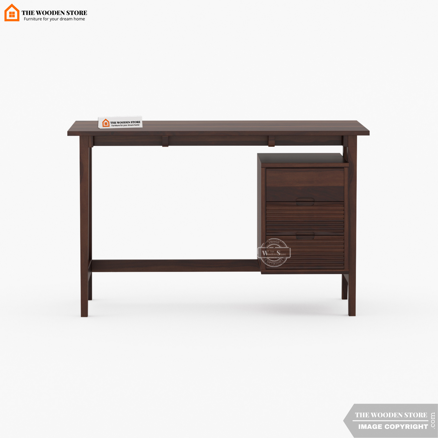 Flavio Study Table (Walnut Finish)