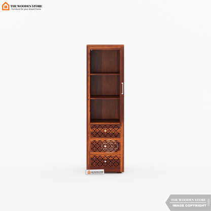 Daffy 1 Door Multi-Utility Wardrobe (Honey Finish)