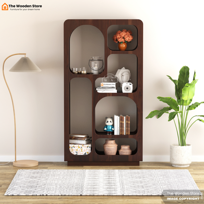 Guinna Bookshelf (Walnut Finish)
