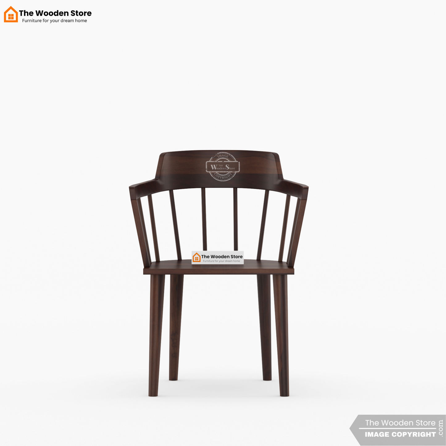 Captain 6 Seater Dining Table Set (Walnut Finish)