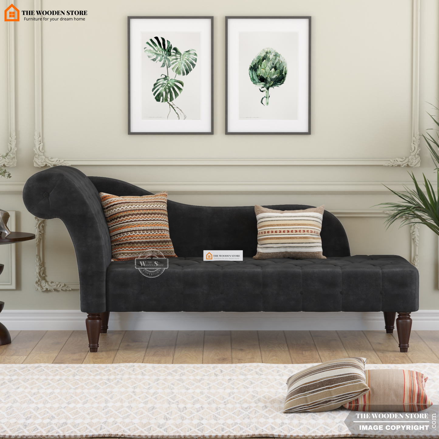 Walters Chaise Lounge (Natural Grey)