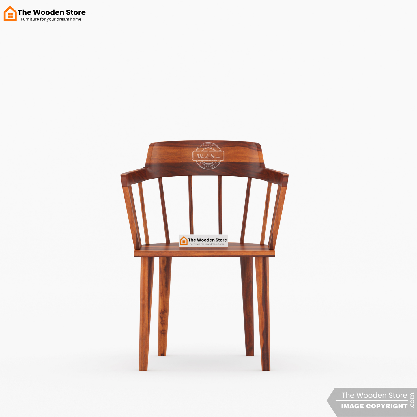 Captain 6 Seater Dining Table Set (Honey Finish)