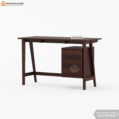 Flavio Study Table (Walnut Finish)