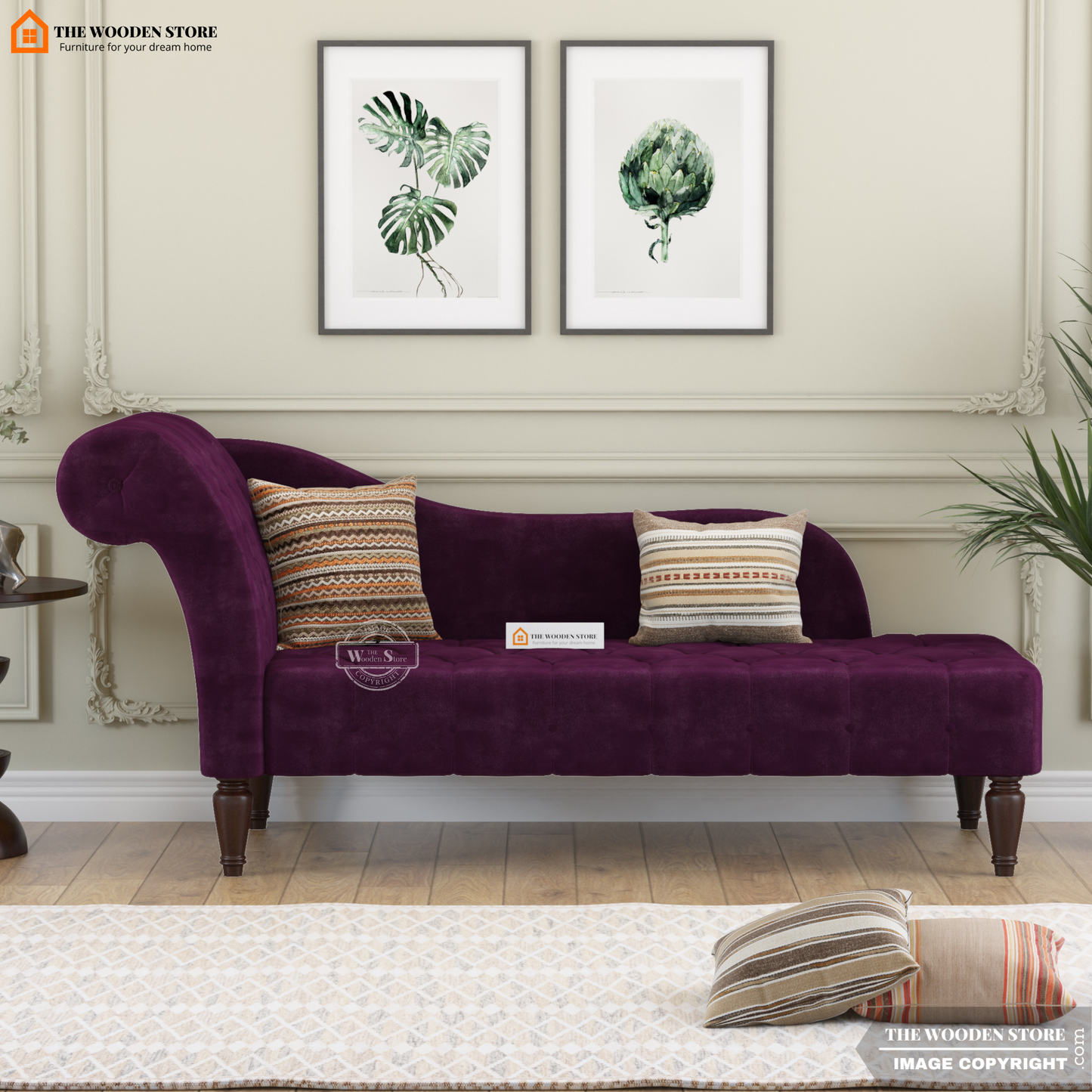 Walters Chaise Lounge (Wine Berry)