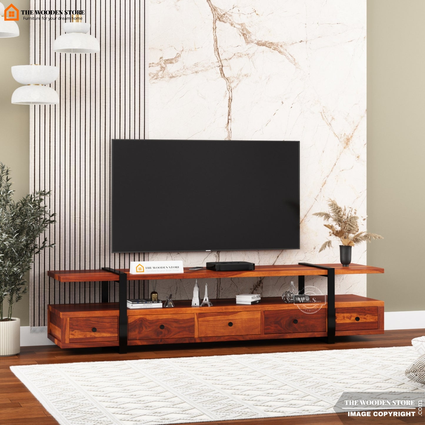 Stannis Tv Unit (Honey Finish)
