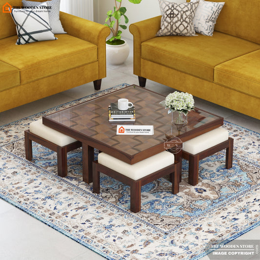 Woodwave Coffee Table Set (Walnut Finish)