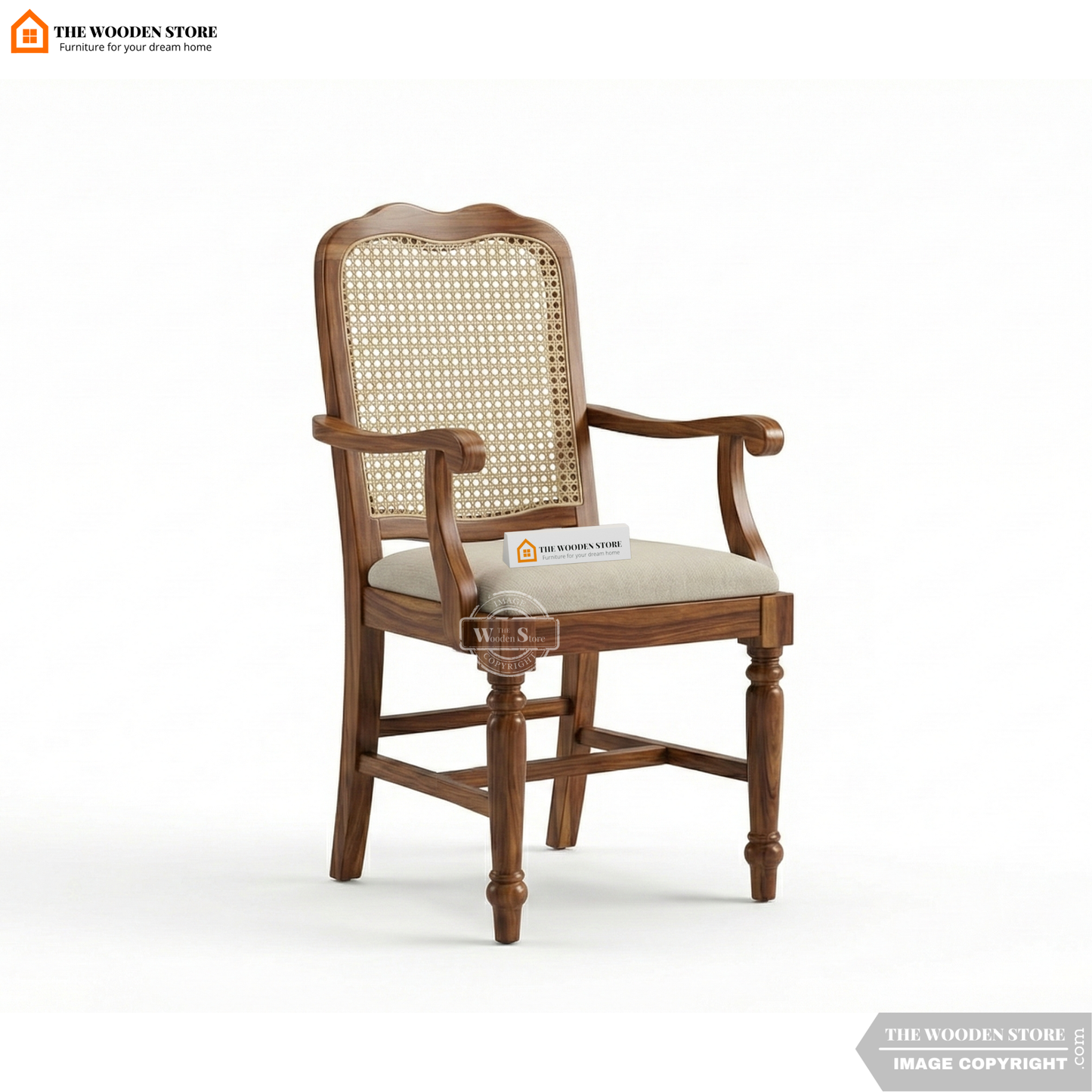 Florence 6 Seater Dining Set (Teak Finish)