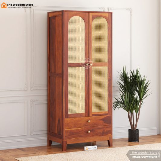 Gaytes 2 Door Multi-Utility Wardrobe (Honey Finish)