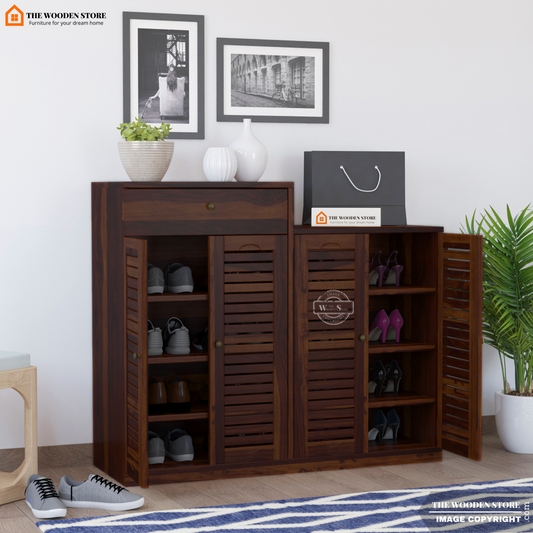 Austin Shoe Rack (Walnut Finish)