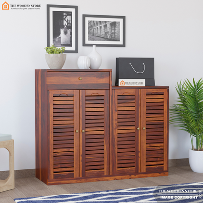 Austin Shoe Rack (Honey Finish)