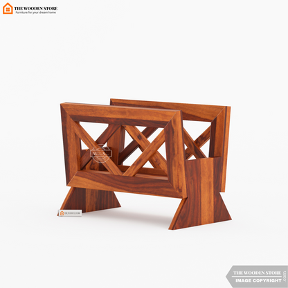 Cole Magazine Rack (Honey Finish)