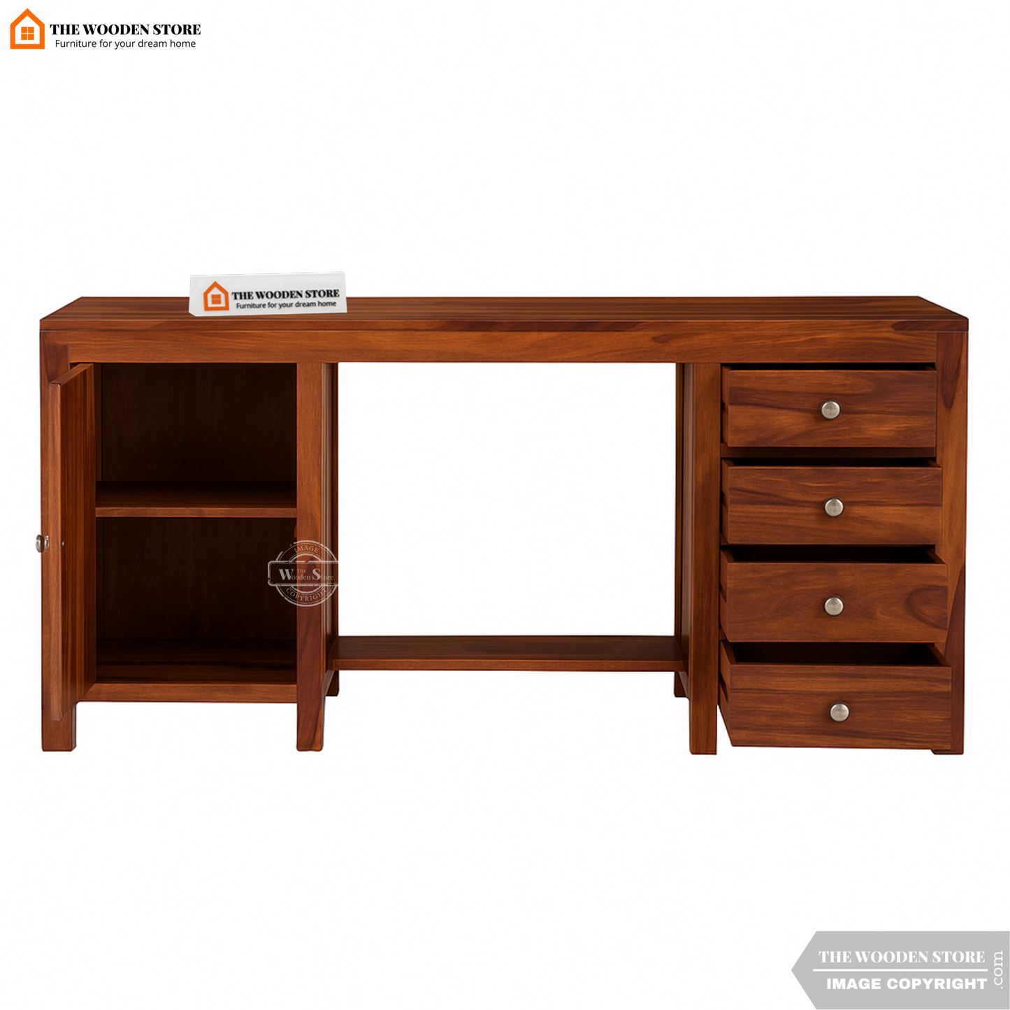 Brooklyn Study Table (Honey Finish)
