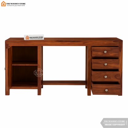 Brooklyn Study Table (Honey Finish)