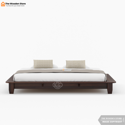 Lakota Platform Bed without Storage (King Size, Walnut Finish)