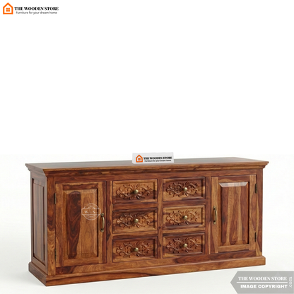 Berkeley Kitchen Hutch Cabinet (Honey Finish)