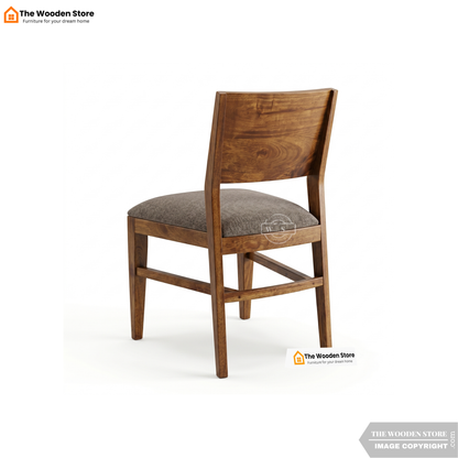 Rivington 6 Seater Round Dining Table Set (Classic Walnut Finish)