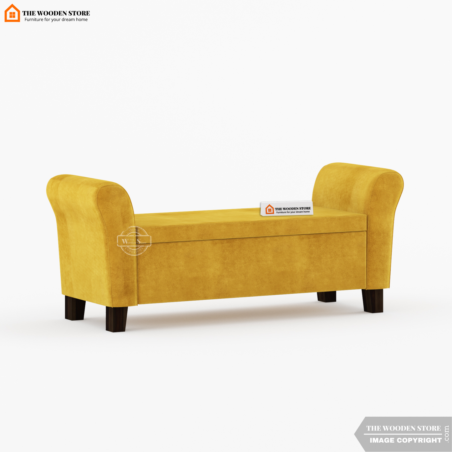 Kaysen Bench With Storage (Orange Gold)