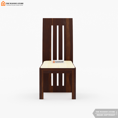 Tom Dining Chair With Fabric - Set of 2 (Walnut Finish)