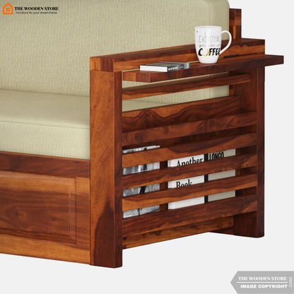 Casper Sofa Cum Bed (Honey Finish)