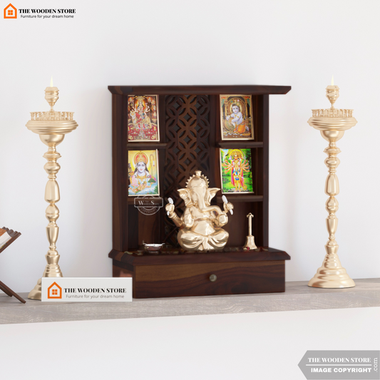 Rudra Home Temple (Walnut Finish)