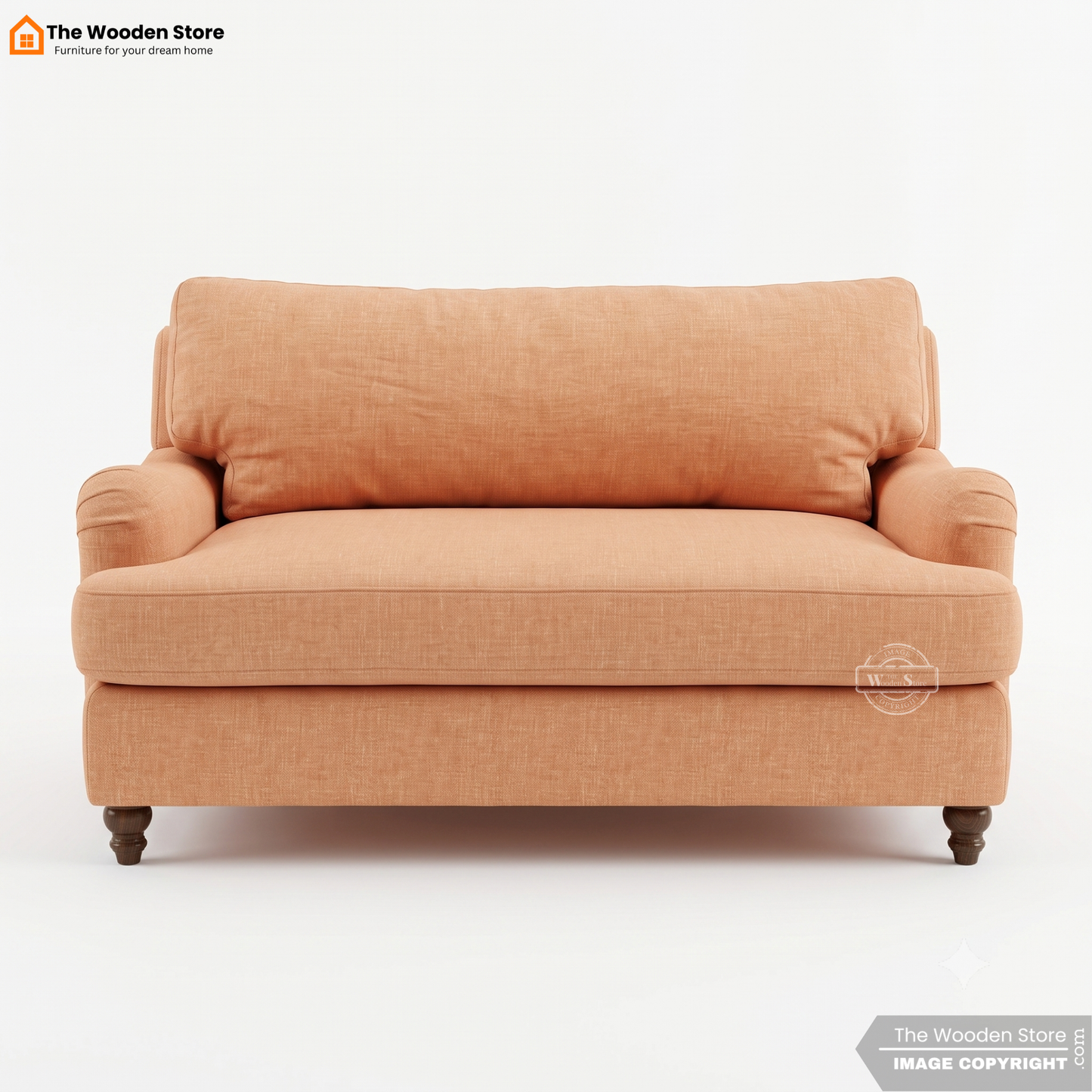Aurelia Loveseat Fabric Sofa (Peach Beige)