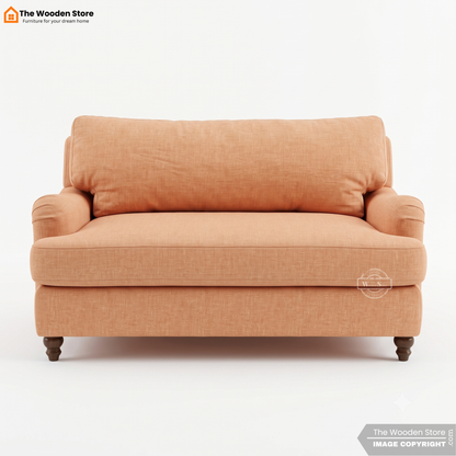 Aurelia Loveseat Fabric Sofa (Peach Beige)