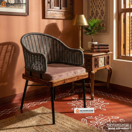 Riga Arm Dining Chair (Honey Finish)