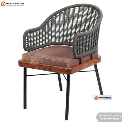 Riga Arm Dining Chair (Honey Finish)